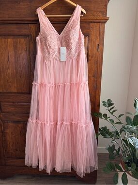Ever Pretty Chic See Through Sleeveless Tulle Formal Evening Dress with Applique